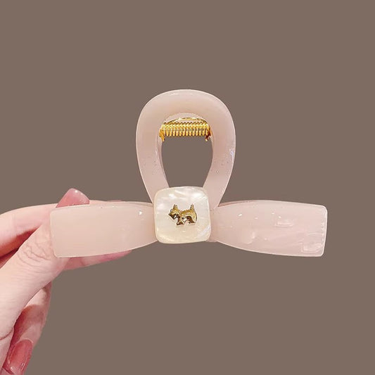 C廠【X46】精緻小狗抓夾女2026新款鯊魚夾高級感夏季髮夾後腦勺盤髮夾髮飾
 26.03-4