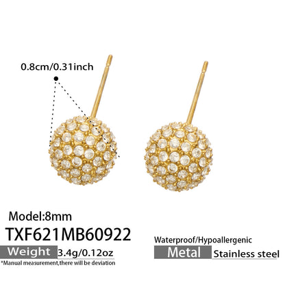 B廠【TXP621】 5A鋯石球體吊墜耳環手鍊項鍊飾品套裝
 26.09-4