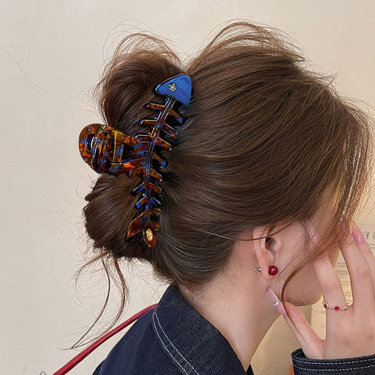 C廠【X140】韓國時尚魚骨抓夾女小眾設計感鯊魚夾2026新款盤髮夾子高級感頭飾
 26.04-3