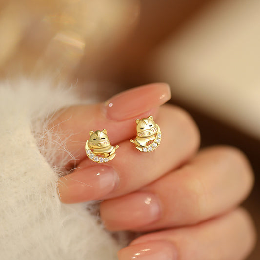 D廠【YC3353N】原創純銀S925月亮小馬項鍊輕奢手鍊本命年耳環新年精緻首飾
 25.12-1