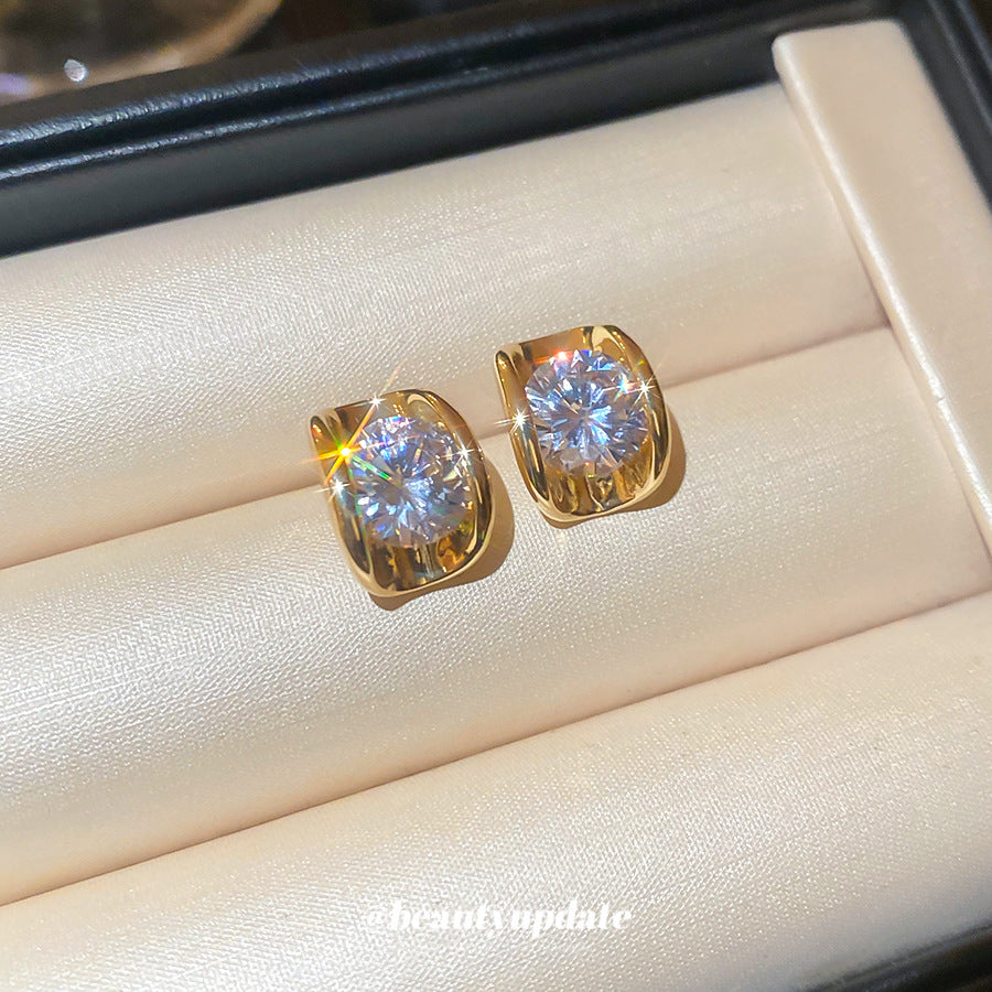 A廠【HE29249】氣質鋯石耳環女小眾設計高級感輕奢時尚小巧耳環2024新款爆款耳環
 25.11-1