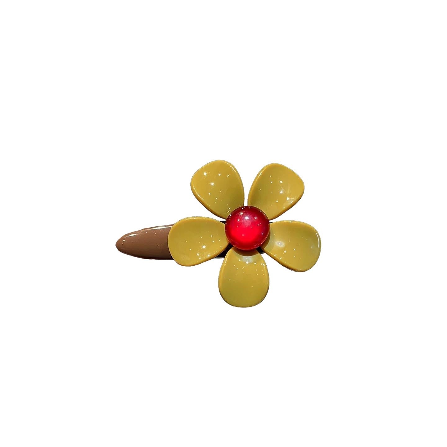 C廠【X124】品質醋酸花朵髮夾韓系氣質側邊夾髮卡2026新款碎髮瀏海夾鴨嘴夾女
 26.04-3