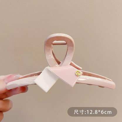 C廠【X666】韓國高級感粉紅色抓夾女大號氣質後腦勺髮夾盤髮鯊魚夾2026新款髮飾
 26.08-2「C廠-單筆結帳需滿，NT$500出貨(不含運費)」