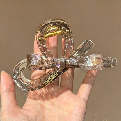 C廠【X576】甜美氣質蝴蝶結抓夾女2026新款鯊魚夾高級感盤髮夾大號髮量大髮飾 26.07-2