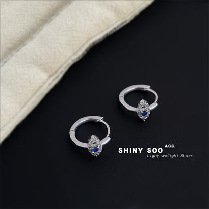 C廠【6968】個性甜酷風微鑲鋯石眼睛耳扣時尚通勤百搭新款小眾耳環耳環女
 25.10-4