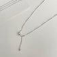F廠【DQ1289N】S925純銀冷淡風立體菱形流蘇項鍊女不規則感圓珠鏈百搭鎖骨鏈 25.04-3