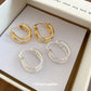 A廠【WE4921】18k真金電鍍歐美幾何橢圓形鏤空扣時尚百搭耳環小眾設計感耳飾
 25.10-4