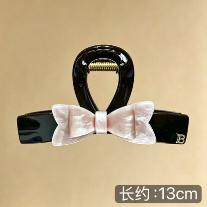 C廠【X407】甜美蝴蝶結抓夾女大號後腦勺盤髮鯊魚夾子高級感髮夾2026新款髮飾
 26.06-1「C廠-單筆結帳需滿，NT$500出貨(不含運費)」