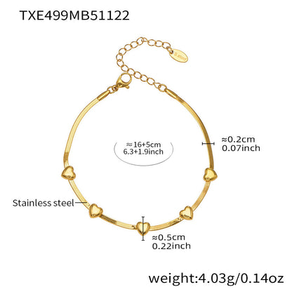 B廠【TXP499】不銹鋼蝴蝶結愛心鋯石滿鑽吊墜刀片鍊手鍊項鍊首飾組鍍18k真金
 25.11-4