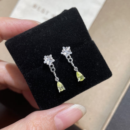 F廠【XDQ10316E】通體925純銀後掛式水滴耳環女小眾設計感精緻鋯石耳飾
 25.10-5