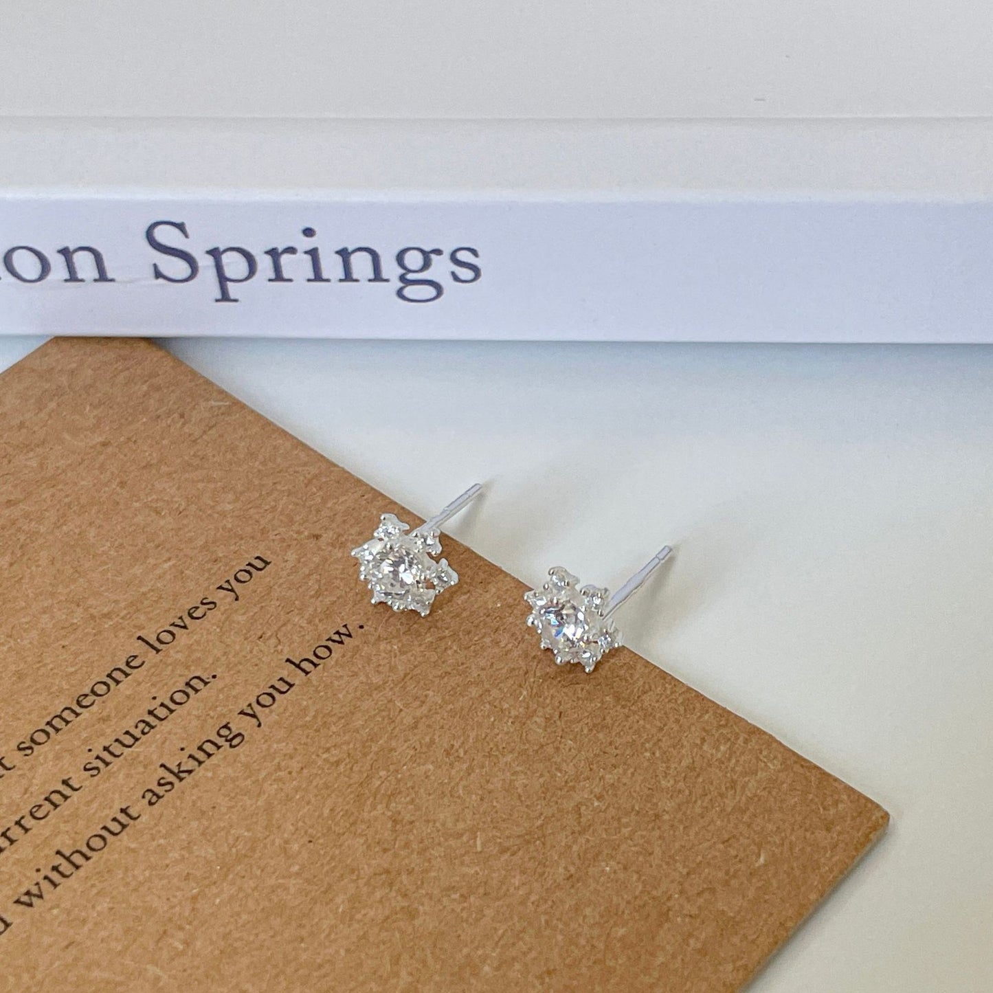 E廠【DQ10847E】S999純銀小眾設計雪花耳環女精緻高級感鑲嵌鋯石ins百搭耳飾
 25.10-3