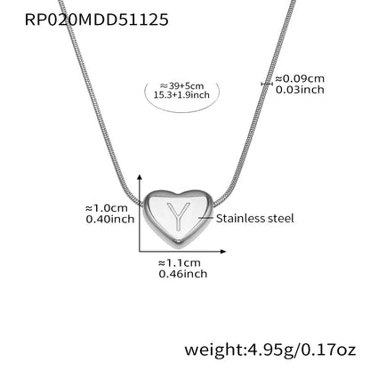 B廠【RP020】不銹鋼26字母愛心吊墜鎖骨項鍊歐美熱銷款時尚輕奢飾品鍍18k真金
 25.12-1