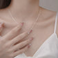 E廠【YC0619N】S999足銀氣質鋯石項鍊女小眾清新甜美文藝少女高級鎖骨鏈 25.03-2