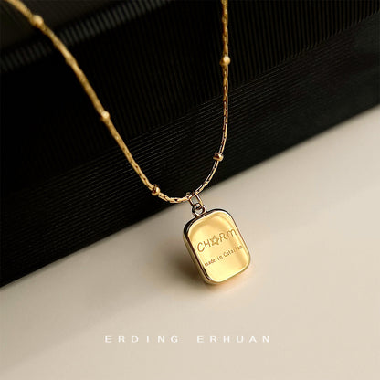 A廠【5656】時尚高級感304不鏽鋼鍍18K真金幾乎不褪色高保色項鍊鎖骨鏈 25.03-1