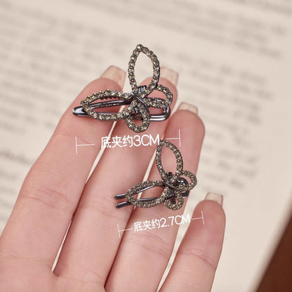 C廠【P112】精緻鏤空水鑽蝴蝶髮夾女2026新款前額碎髮鴨嘴夾側邊瀏海夾子頭飾
 26.04-3