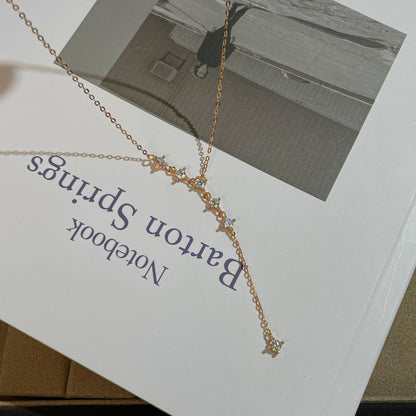 F廠【DQ1808N】S925純銀閃鑽Y字流蘇項鍊女輕奢小眾高級感鑲鋯石氣質鎖骨鏈
 25.10-4