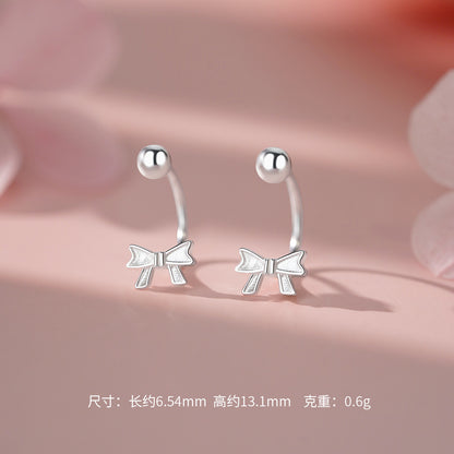 D廠【YC4084E】足銀S999蝴蝶U型螺絲款耳環氣質田園風精美溫柔養耳洞耳飾 26.07-1