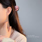 E廠【YC10014E】S999足銀夏日粉紅貓眼石冰淇淋耳環女甜美可愛小清新耳飾 24.05-4