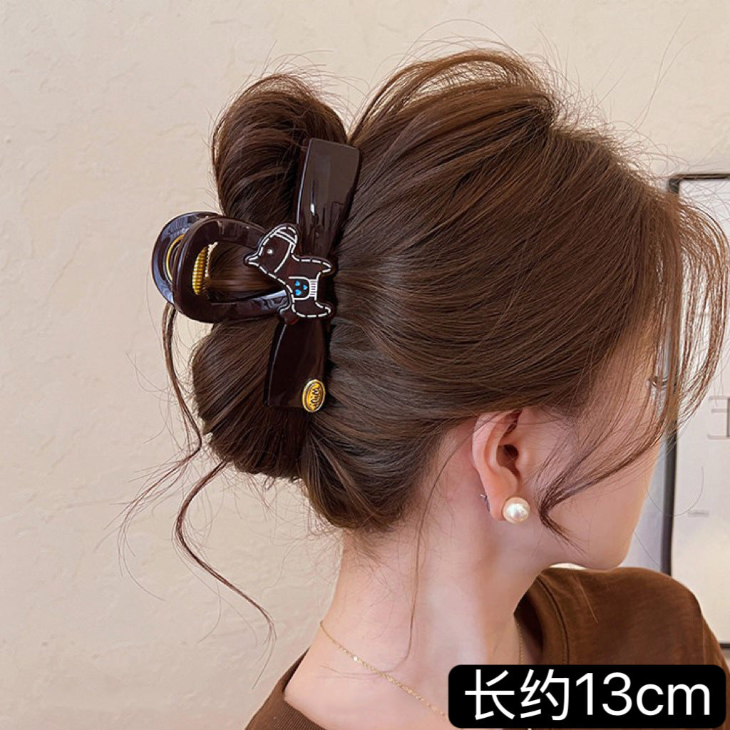 C廠【X114】線條小馬抓夾女後腦勺頭髮鯊魚夾高級感髮量大2026新款盤髮夾頭飾
 26.04-3