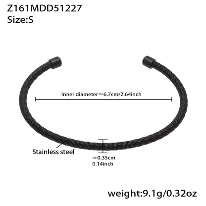 B廠【Z159】跨境熱銷不鏽鋼竹節開口手鐲組合歐美ins個性小眾設計高質感手環
 26.01-1