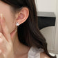 F廠【DQ11382E】S925純銀簡約氣質雪花耳環女ins冷淡風閃鋯精緻耳飾
 25.10-2
