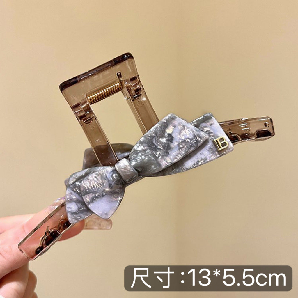 C廠【X240】韓國醋酸蝴蝶結抓夾女2026新款高級感髮夾後腦勺髮量大盤髮鯊魚夾
 26.05-2「C廠-單筆結帳需滿，NT$500出貨(不含運費)」