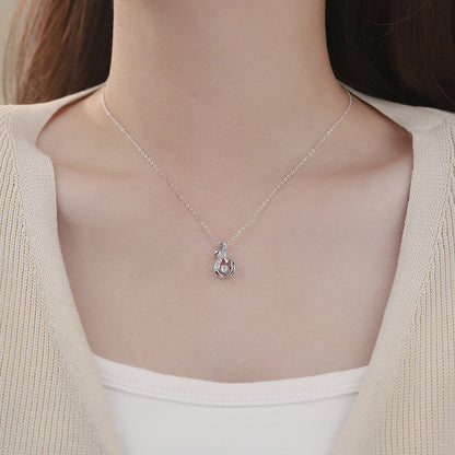 D廠【YC0752N】S925純銀甜美超仙閃鑽福袋項鍊女新款送閨蜜禮物鎖骨鏈 25.02-2