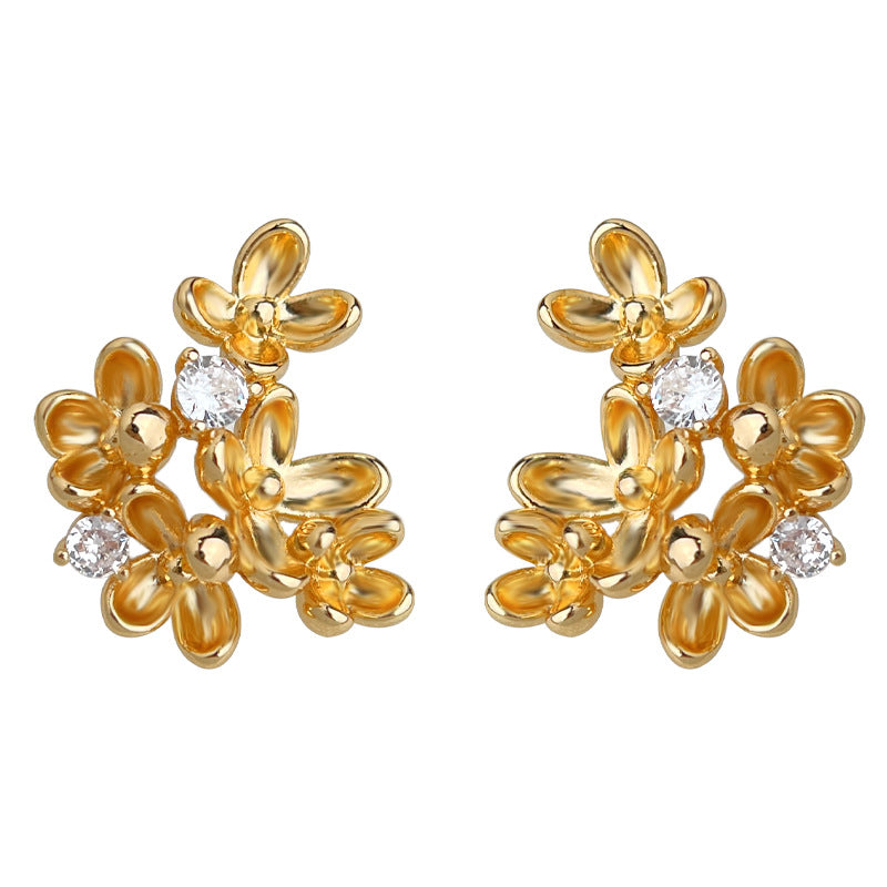 A廠【6932】原創桂花系！ 925銀針保色電鍍設計師款花朵耳飾新款耳環飾品
 25.10-3