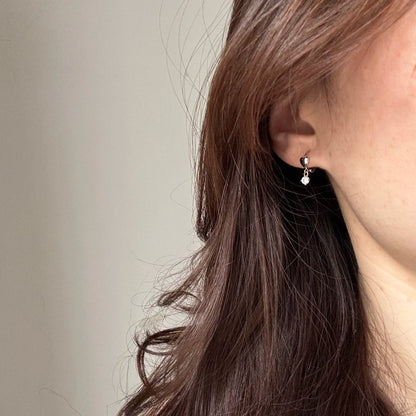 E廠【DQ11774E】S925純銀精緻小巧愛心閃鑽耳扣女簡約小眾高級感鋯石流蘇耳飾
 26.01-1