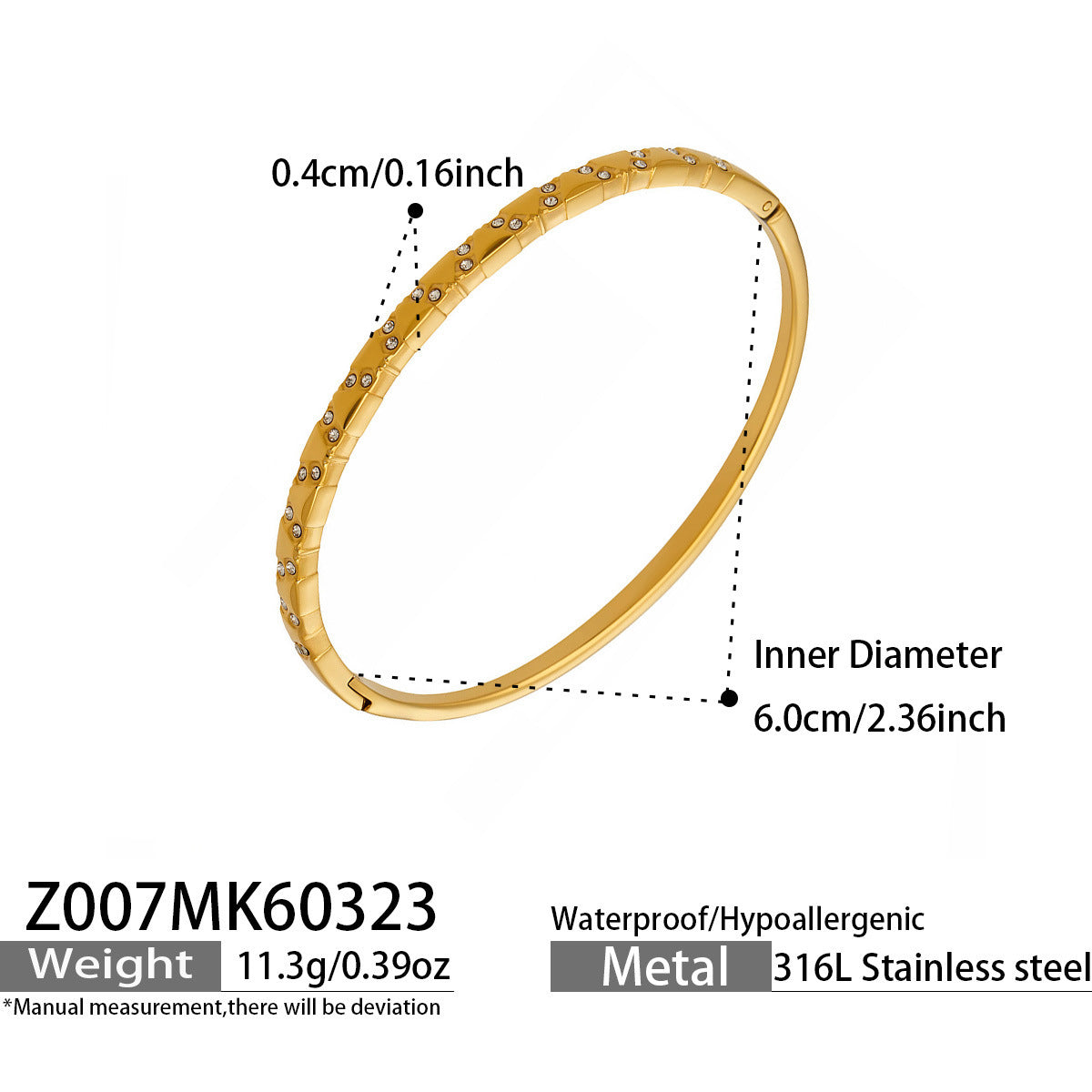 B廠【Z007】跨境熱銷微鑲鋯石環形細圈手鐲組合 精緻氣質簡約設計感手環
 26.04-1