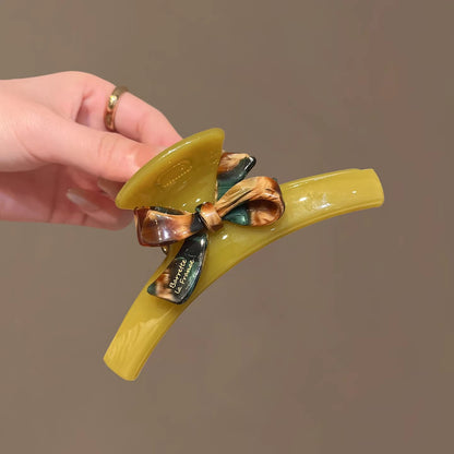 C廠【X2】高品質復古醋酸蝴蝶結抓夾2025新款高級髮夾氣質後腦勺鯊魚夾髮飾
 26.03-2