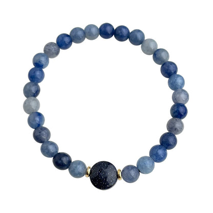 A廠【S192】天然石新中式藍東陵手鍊民族風景區熱賣款原創設計手工手飾女 25.03-4