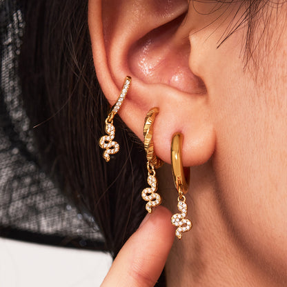 B廠【Q150】ins小眾設計感愛心鋯石吊墜耳環不鏽鋼鍍18k真金耳環不掉色 25.08-5