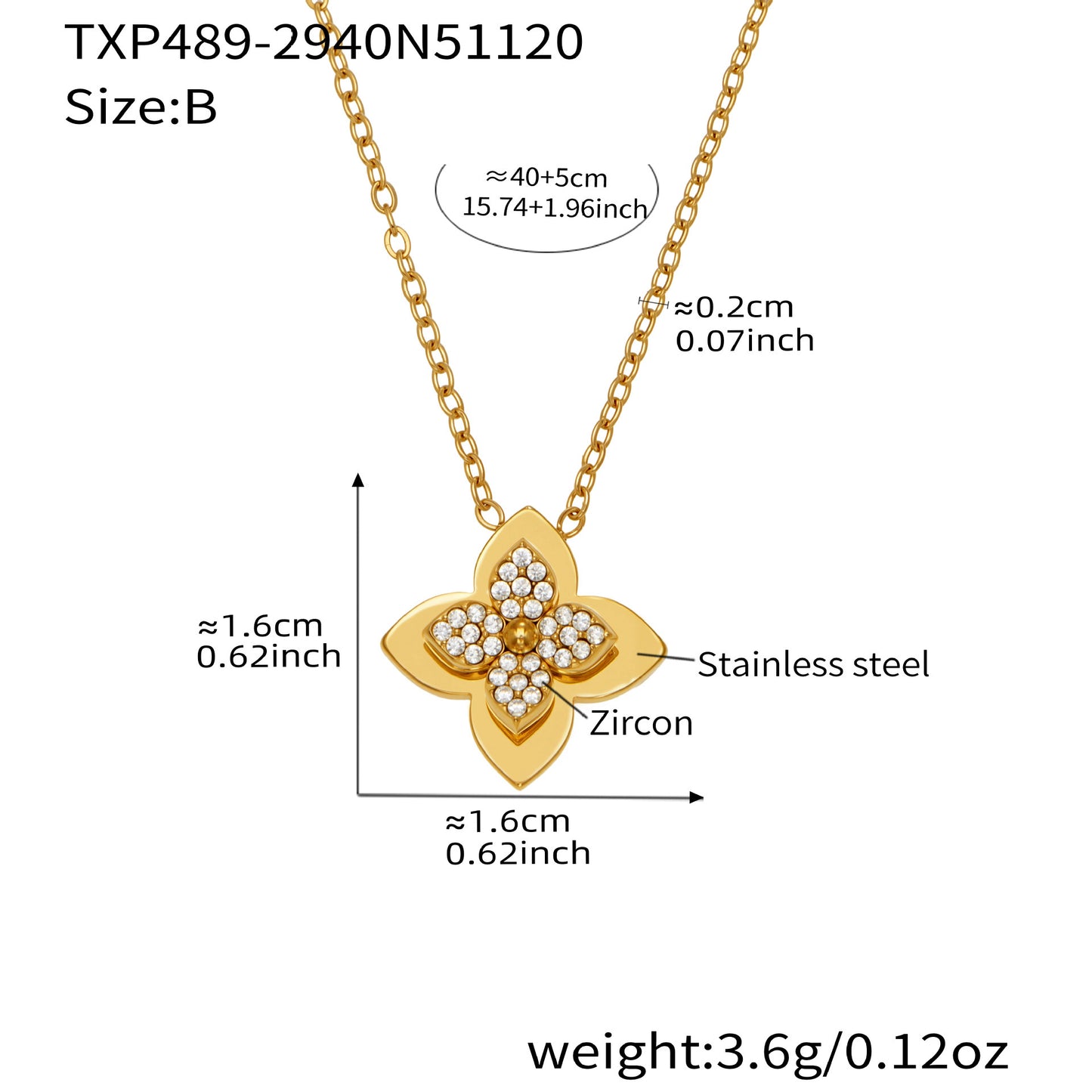 B廠【TXP489】熱銷新品重十字夾珠鬱金香花朵鑲鋯石滿鑽鎖骨項鍊戒指套裝
 25.11-4