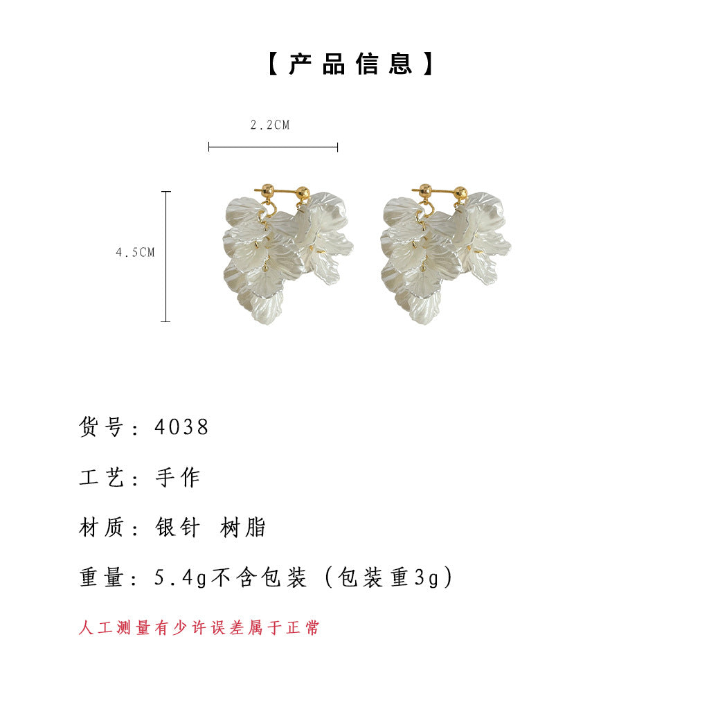 C廠【4038】實物很仙~很美一款兩戴手作設計感清新甜美森系超仙銀針耳飾耳環 24.05-3