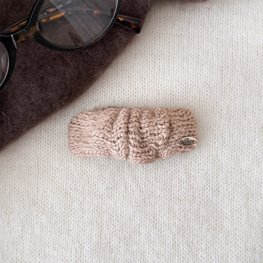 C廠【P61】秋冬軟糯針織簡約瀏海夾髮夾韓系少女BB夾髮卡碎髮夾子邊夾髮飾
 25.12-2「C廠-單筆結帳需滿，NT$500出貨(不含運費)」