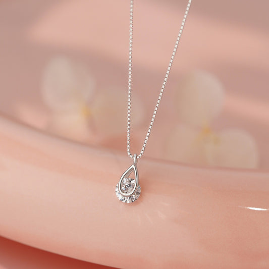 D廠【YC2793N】純銀S925小眾設計感水滴項鍊女簡約氛圍少女感輕奢高級鎖骨鏈
 26.03-2