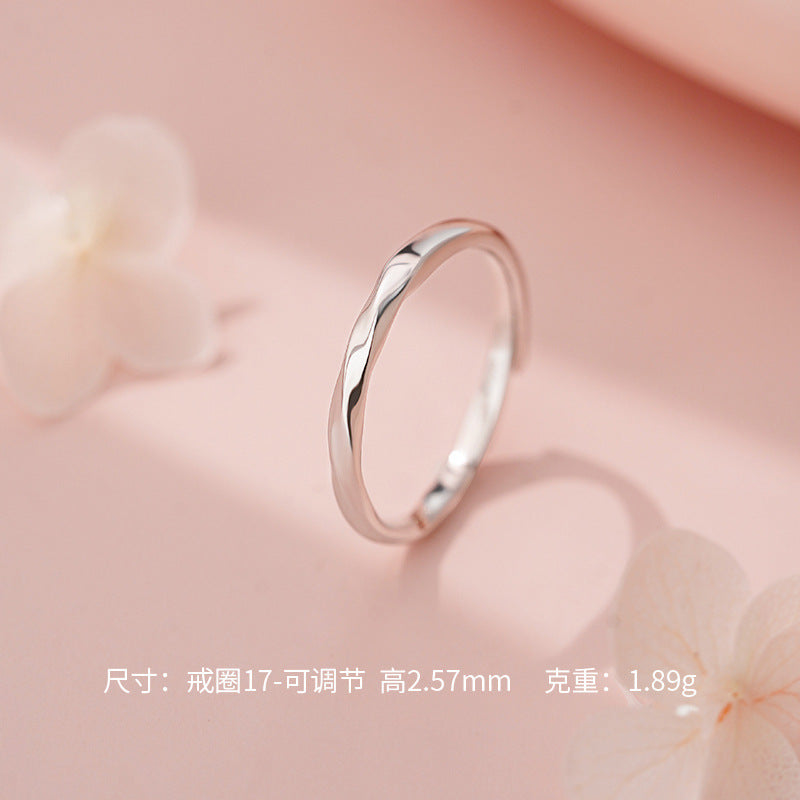 E廠【YC5051R】足銀S999莫比烏斯情侶對戒簡約幾何高級感時尚小眾戒指
 25.11-1