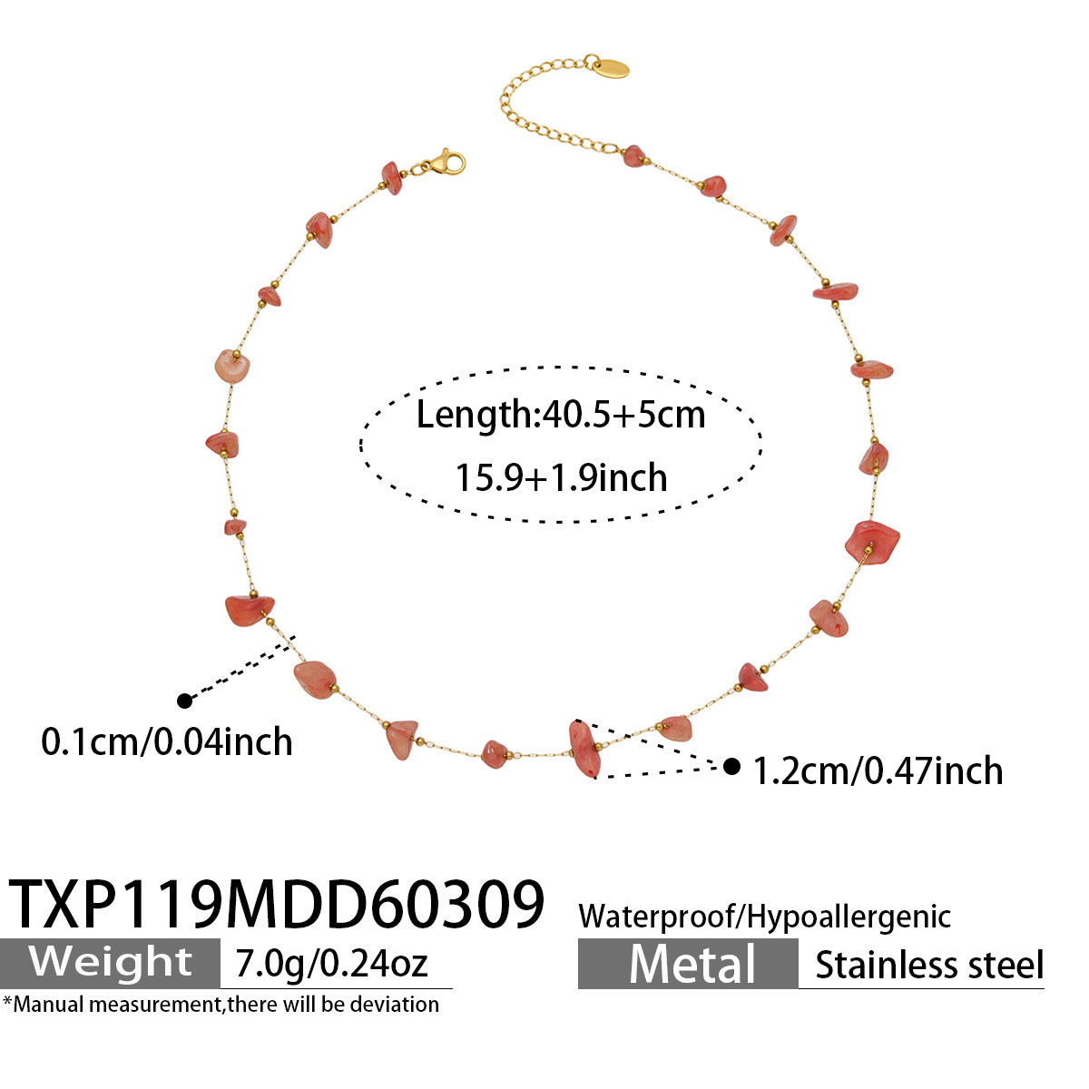 B廠【TXP114】多巴胺彩色小方塊碎石手工製作串珠項鍊手鍊套裝歐美簡約時尚飾品
 26.03-3