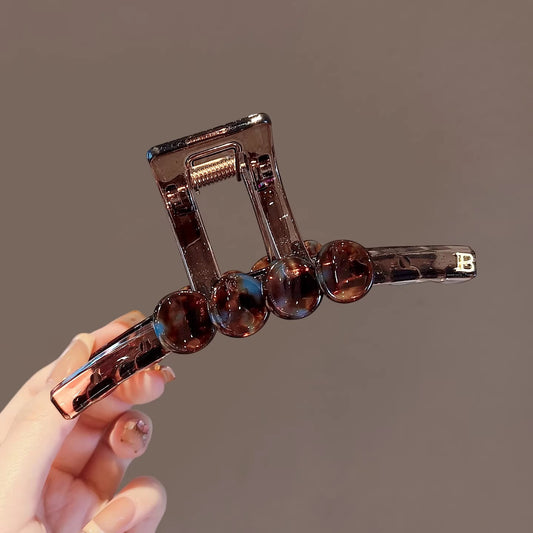 C廠【X15】撞色圈圈抓夾女2026新款髮量多髮卡後腦勺盤髮鯊魚夾子高級感頭飾
 26.03-3