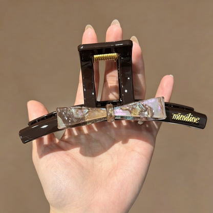 C廠【X576】甜美氣質蝴蝶結抓夾女2026新款鯊魚夾高級感盤髮夾大號髮量大髮飾 26.07-2