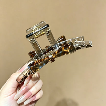 C廠【X446】藍棕醋酸蝴蝶結抓夾女2026新款高級感鯊魚夾大號髮量大盤髮夾髮飾
 26.06-2