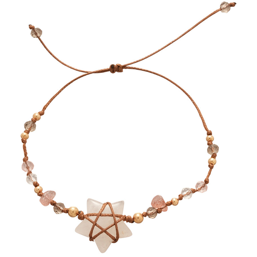 A廠【HB4864】波西米亞水晶石頭串珠幾何星星手鍊復古百搭手繩小眾設計感手飾女
 25.10-5