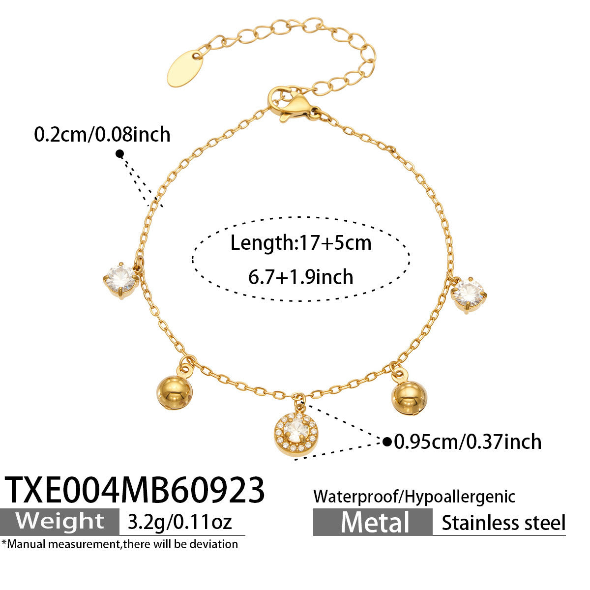 B廠【TXP004】 不鏽鋼方塊鋯石吊墜耳環手鍊項鍊首飾套裝

 26.10-1