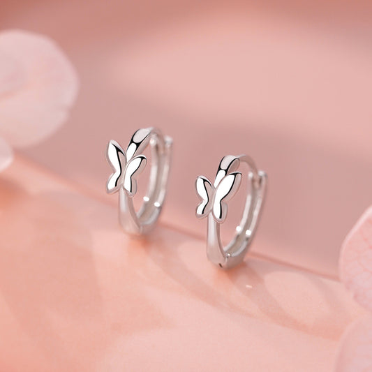 D廠【YC9500E】純銀S925甜美蝴蝶耳扣女時尚精緻百搭設計高級感優雅森系耳飾
 25.12-3