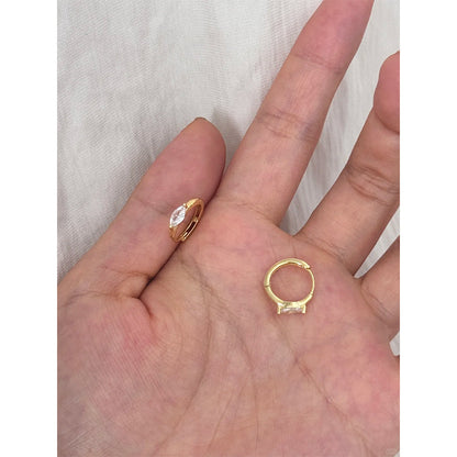 E廠【XDQ10541E】小眾設計馬眼閃鑽耳扣S925純銀精緻優雅鑲鋯石時尚耳環耳環女
 26.01-1