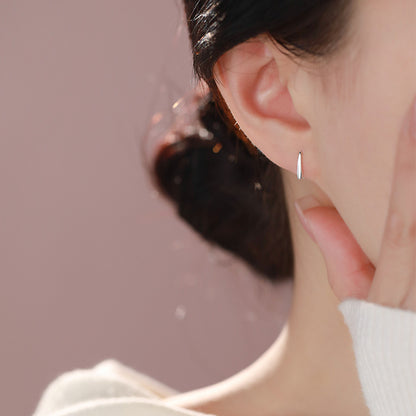 D廠【YC6451E】足銀S999冷淡風水滴耳環女幾何時尚通勤高級感小眾簡約耳環
 26.03-2