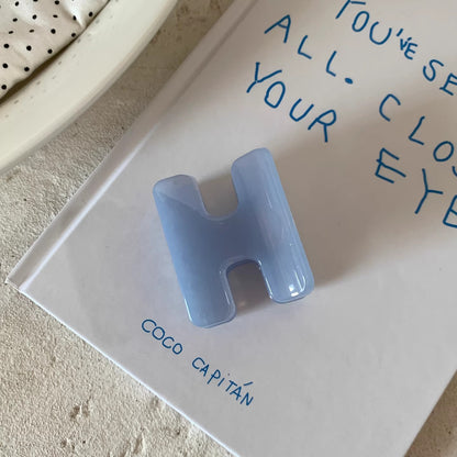 C廠【X131】小號高馬尾H字母抓夾2026高級感髮抓後腦勺半紮髮鯊魚夾髮卡髮飾
 26.04-3