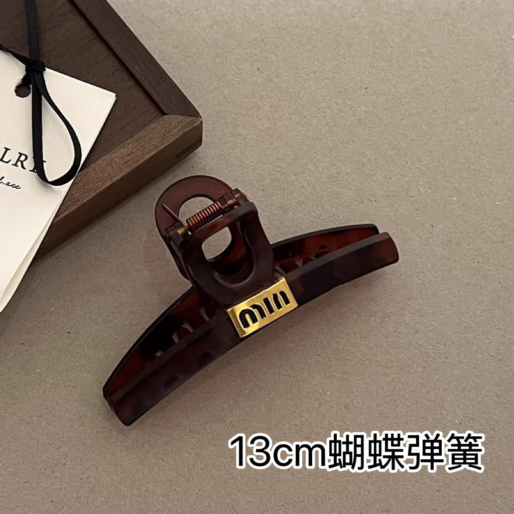 C廠【Y1014】磨砂質感後腦勺盤髮抓夾女大號髮量多高級感鯊魚夾氣質髮夾子頭飾
 26.01-1