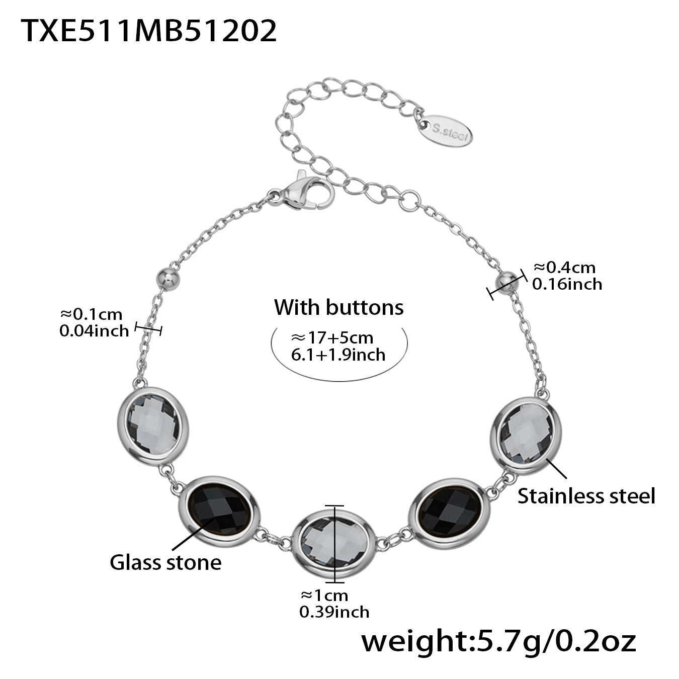 B廠【TXP511】不鏽鋼幾何橢圓切面玻璃石包邊項鍊手鍊耳環組鍍18k金跨國首飾
 25.12-2